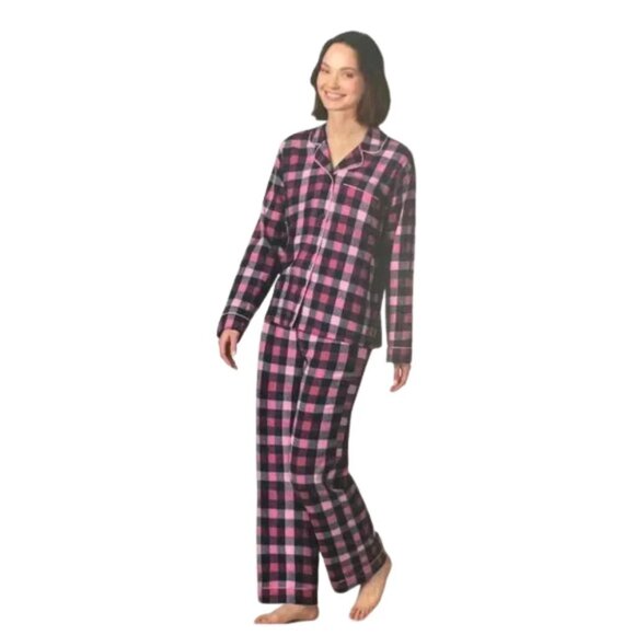 NWOT BedHead PJs Flannel Pajama Set | Purple Plaid - Picture 1 of 3